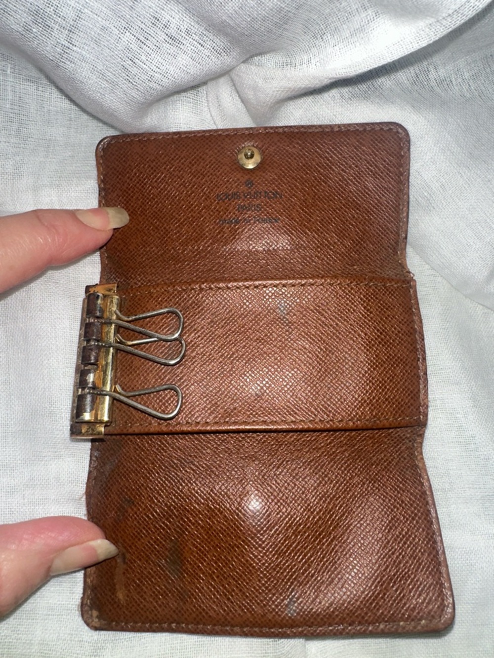 Louis Vuitton Monogram Canvas Key & Card Holder Dark Brown w/Gold Hardware 💯% - Picture 7 of 14